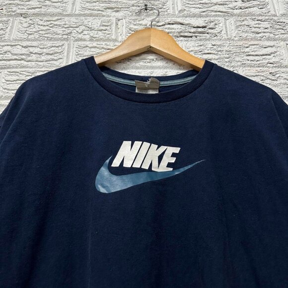 Y2K Vintage‎ Nike Tee Shirt Navy Blue XL - Picture 1 of 4